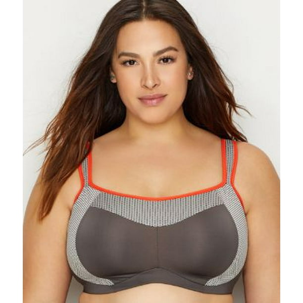 Curvy Couture Womens Plus-Size Confident Fit Wire Free Sports Bra 